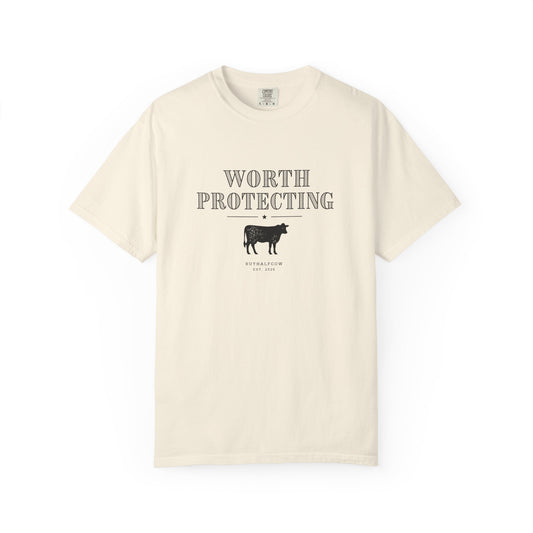 Worth Protecting Cow Graphic T-Shirt — Farm Animal Conservation Tee